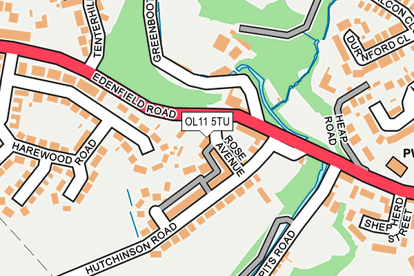 OL11 5TU map - OS OpenMap – Local (Ordnance Survey)