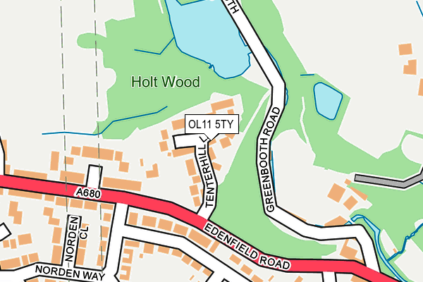 OL11 5TY map - OS OpenMap – Local (Ordnance Survey)