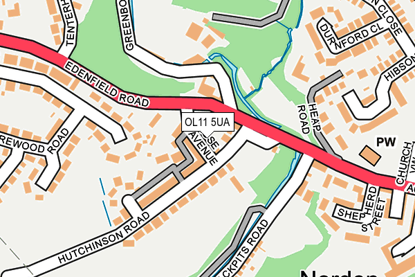OL11 5UA map - OS OpenMap – Local (Ordnance Survey)