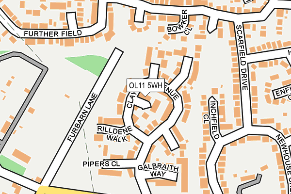 OL11 5WH map - OS OpenMap – Local (Ordnance Survey)