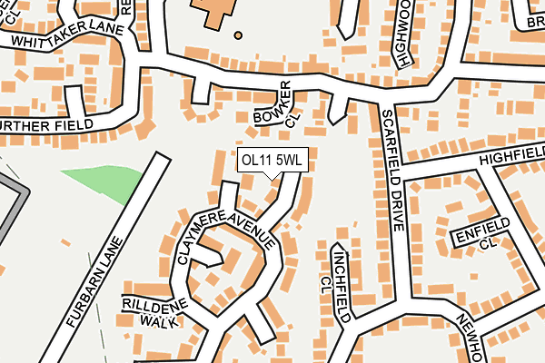 OL11 5WL map - OS OpenMap – Local (Ordnance Survey)