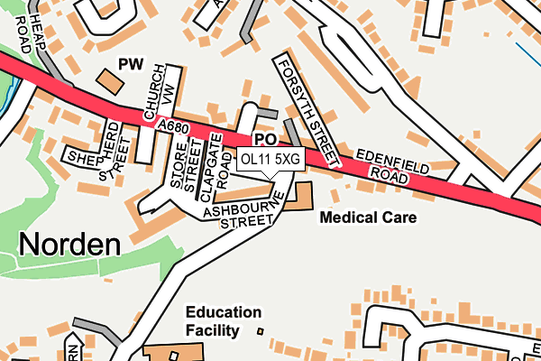 OL11 5XG map - OS OpenMap – Local (Ordnance Survey)
