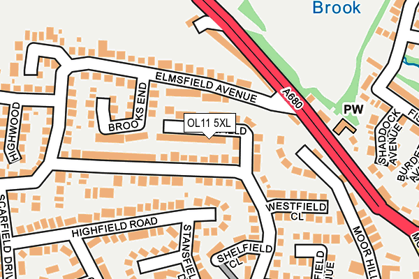 OL11 5XL map - OS OpenMap – Local (Ordnance Survey)