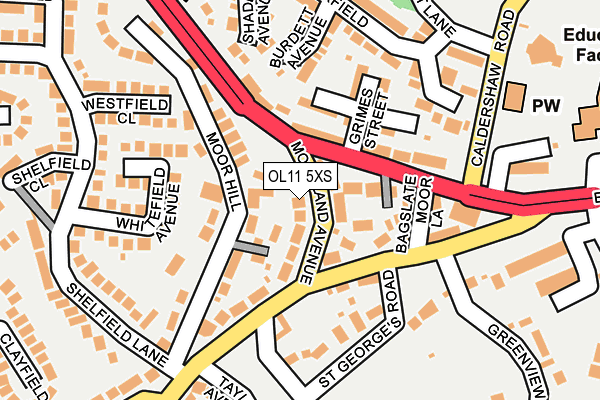 OL11 5XS map - OS OpenMap – Local (Ordnance Survey)