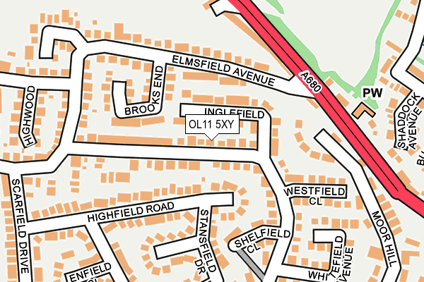 OL11 5XY map - OS OpenMap – Local (Ordnance Survey)