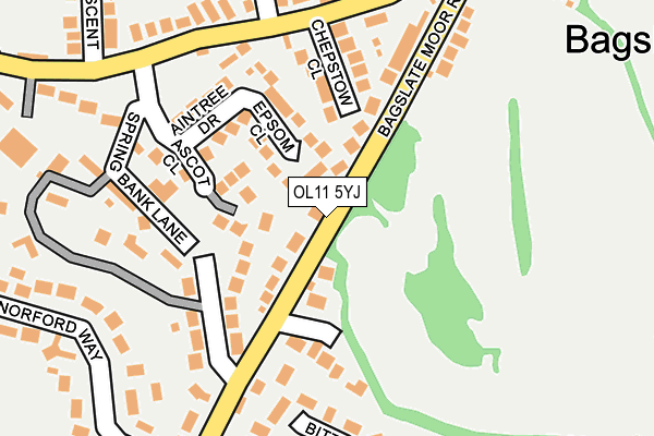 OL11 5YJ map - OS OpenMap – Local (Ordnance Survey)