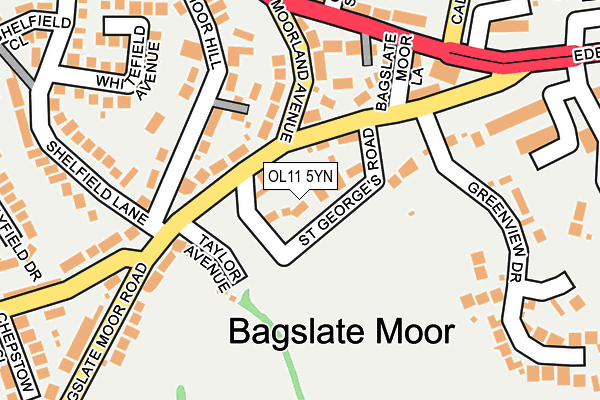 OL11 5YN map - OS OpenMap – Local (Ordnance Survey)