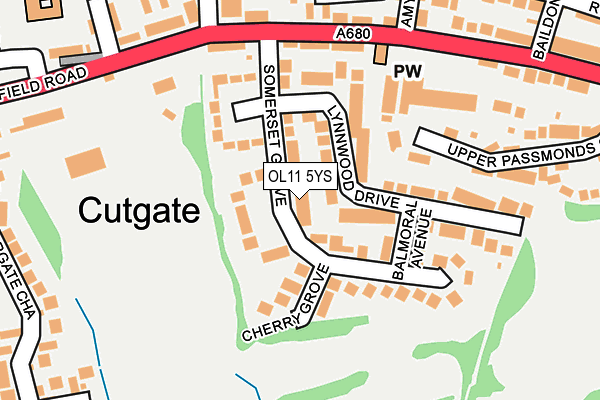 OL11 5YS map - OS OpenMap – Local (Ordnance Survey)