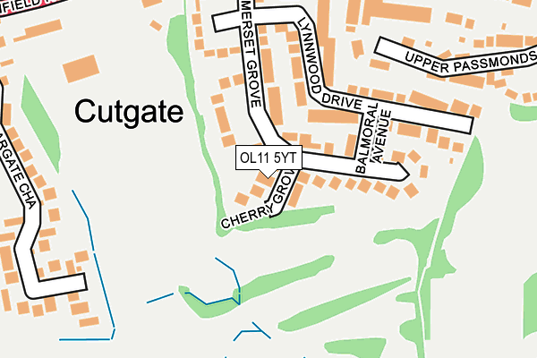 OL11 5YT map - OS OpenMap – Local (Ordnance Survey)