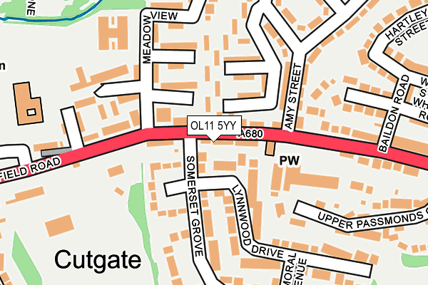 OL11 5YY map - OS OpenMap – Local (Ordnance Survey)