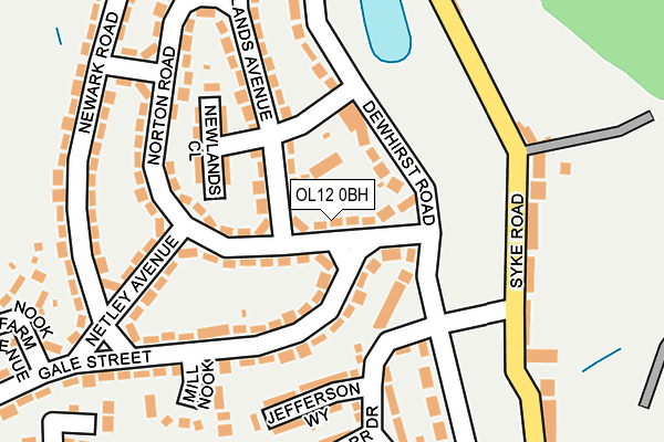 OL12 0BH map - OS OpenMap – Local (Ordnance Survey)