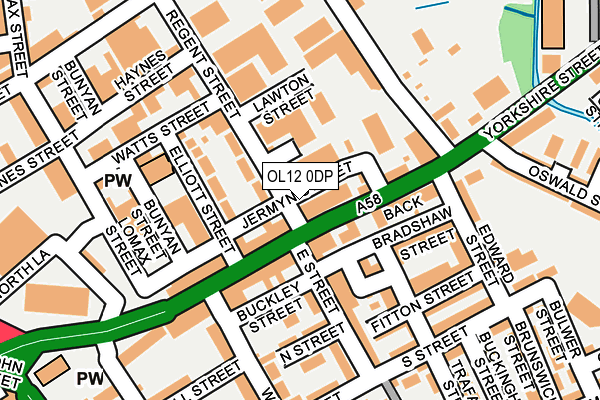 OL12 0DP map - OS OpenMap – Local (Ordnance Survey)