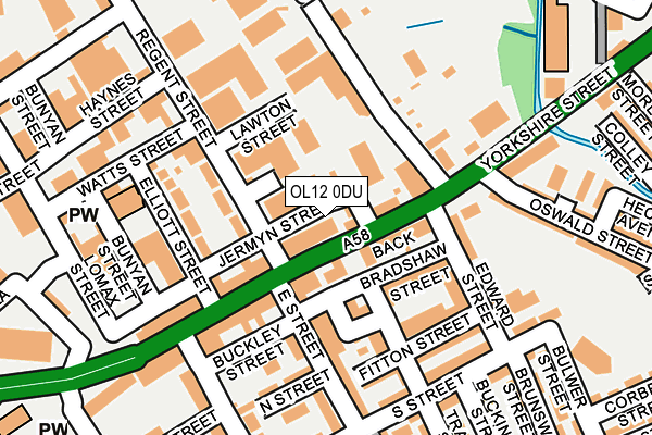 OL12 0DU map - OS OpenMap – Local (Ordnance Survey)