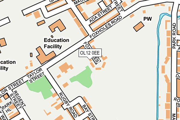 OL12 0EE map - OS OpenMap – Local (Ordnance Survey)