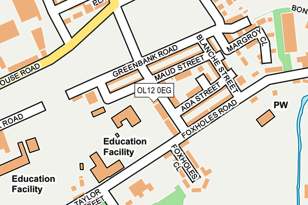 OL12 0EG map - OS OpenMap – Local (Ordnance Survey)