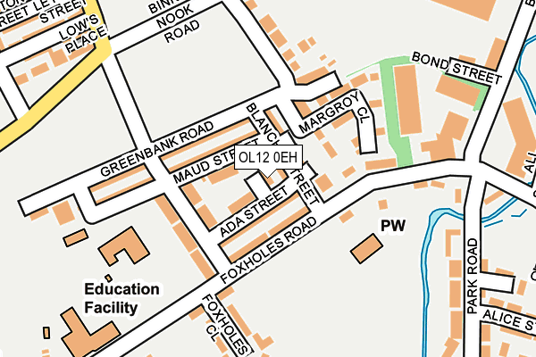 OL12 0EH map - OS OpenMap – Local (Ordnance Survey)