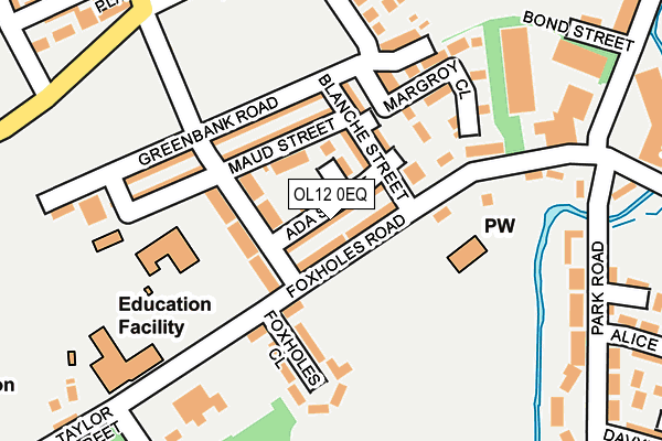 OL12 0EQ map - OS OpenMap – Local (Ordnance Survey)