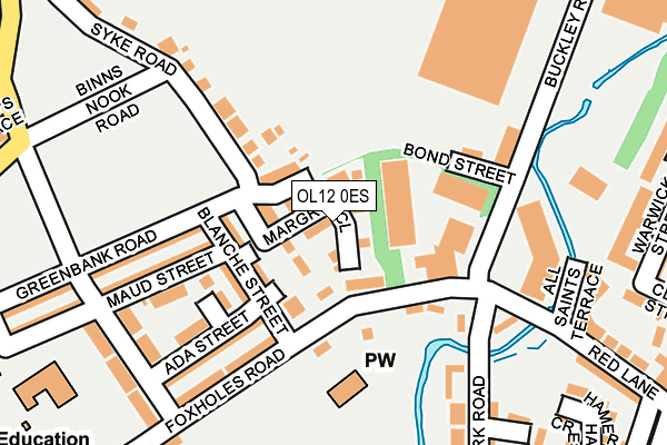 OL12 0ES map - OS OpenMap – Local (Ordnance Survey)
