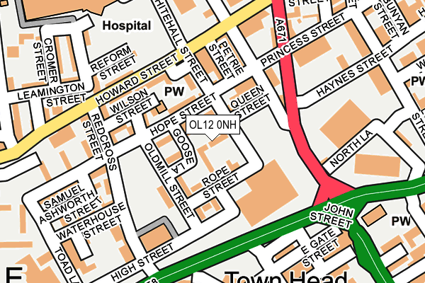 OL12 0NH map - OS OpenMap – Local (Ordnance Survey)