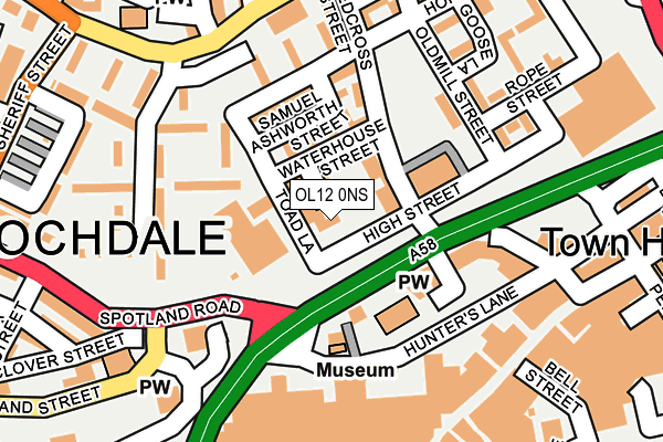 OL12 0NS map - OS OpenMap – Local (Ordnance Survey)