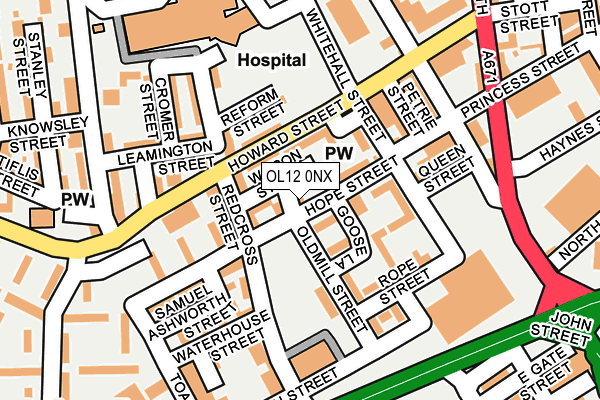 OL12 0NX map - OS OpenMap – Local (Ordnance Survey)