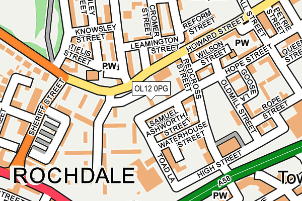 OL12 0PG map - OS OpenMap – Local (Ordnance Survey)