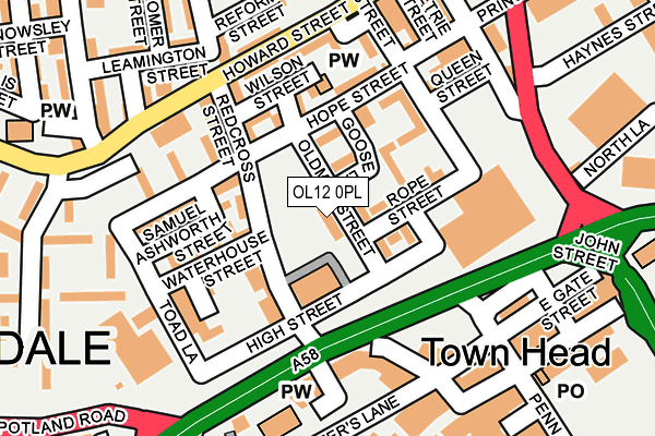 OL12 0PL map - OS OpenMap – Local (Ordnance Survey)