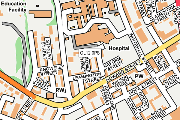 OL12 0PS map - OS OpenMap – Local (Ordnance Survey)