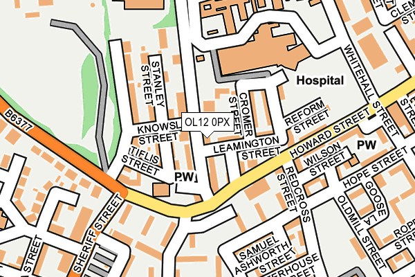 OL12 0PX map - OS OpenMap – Local (Ordnance Survey)