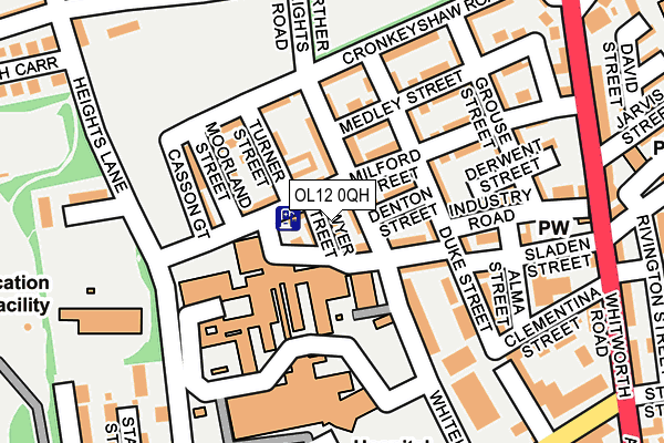 OL12 0QH map - OS OpenMap – Local (Ordnance Survey)