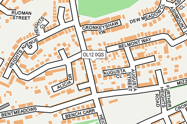 OL12 0QS map - OS OpenMap – Local (Ordnance Survey)