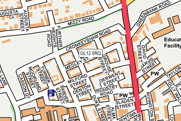 OL12 0RQ map - OS OpenMap – Local (Ordnance Survey)
