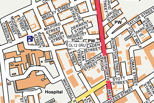 OL12 0RU map - OS OpenMap – Local (Ordnance Survey)