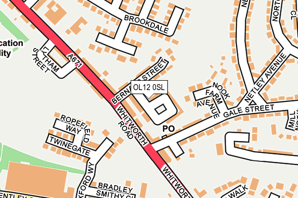 OL12 0SL map - OS OpenMap – Local (Ordnance Survey)