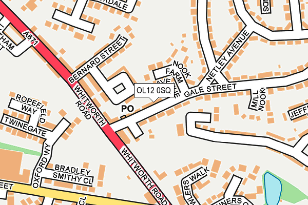 OL12 0SQ map - OS OpenMap – Local (Ordnance Survey)