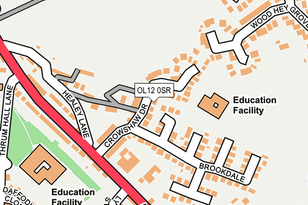 OL12 0SR map - OS OpenMap – Local (Ordnance Survey)