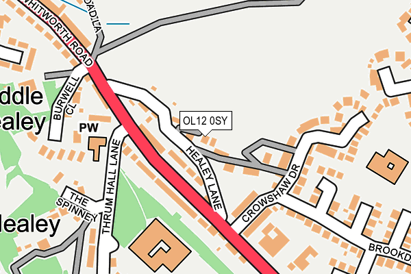 OL12 0SY map - OS OpenMap – Local (Ordnance Survey)