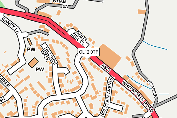 OL12 0TF map - OS OpenMap – Local (Ordnance Survey)