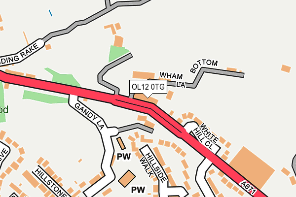 OL12 0TG map - OS OpenMap – Local (Ordnance Survey)