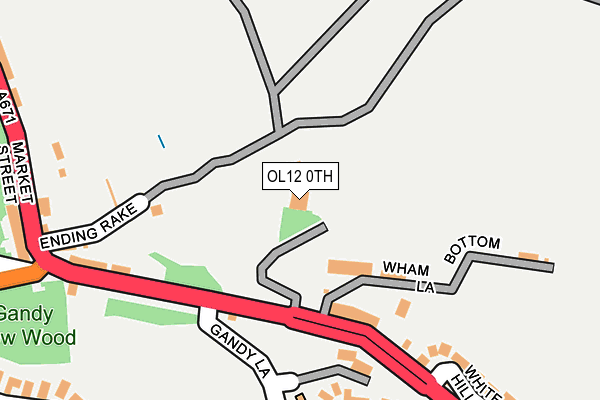 OL12 0TH map - OS OpenMap – Local (Ordnance Survey)