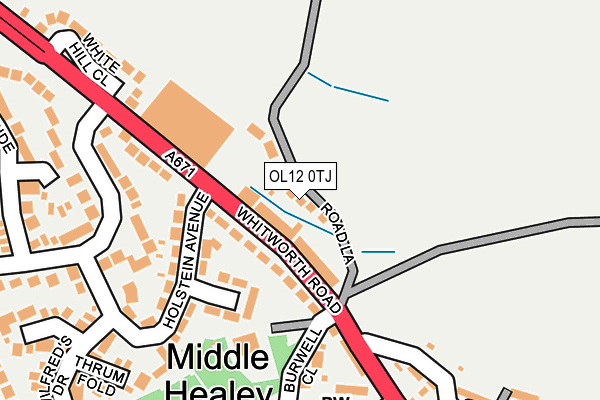 OL12 0TJ map - OS OpenMap – Local (Ordnance Survey)