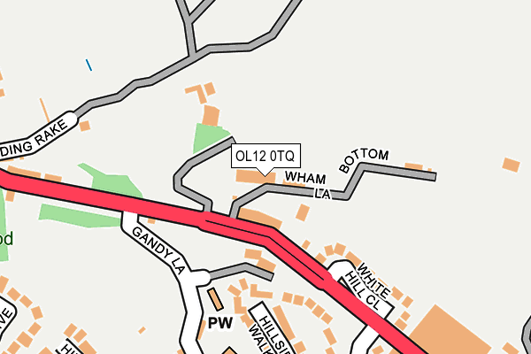 OL12 0TQ map - OS OpenMap – Local (Ordnance Survey)