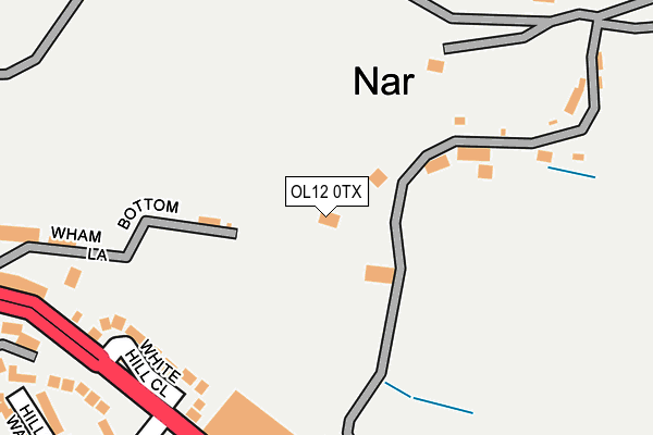 OL12 0TX map - OS OpenMap – Local (Ordnance Survey)