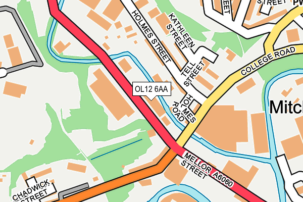 OL12 6AA map - OS OpenMap – Local (Ordnance Survey)