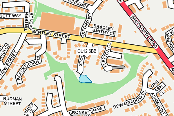 OL12 6BB map - OS OpenMap – Local (Ordnance Survey)