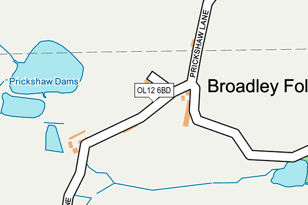 OL12 6BD map - OS OpenMap – Local (Ordnance Survey)