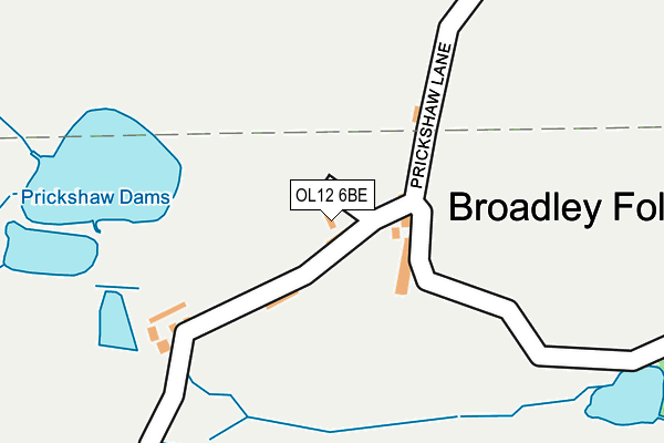 OL12 6BE map - OS OpenMap – Local (Ordnance Survey)