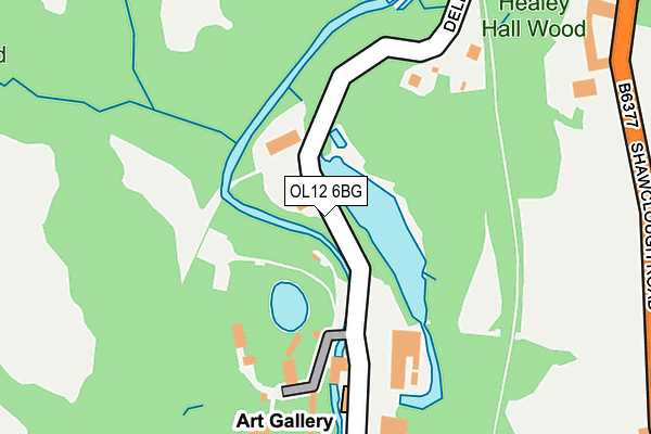 OL12 6BG map - OS OpenMap – Local (Ordnance Survey)