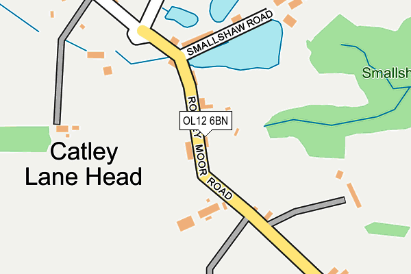 OL12 6BN map - OS OpenMap – Local (Ordnance Survey)