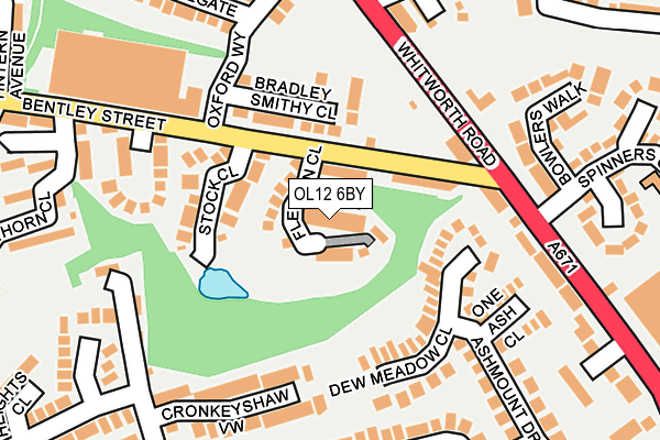 OL12 6BY map - OS OpenMap – Local (Ordnance Survey)